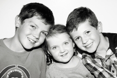 Black and white school portrait picture of two boys and a girl1457-739